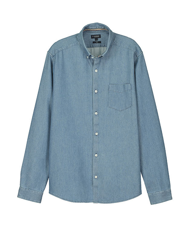 Chemise Johny denim en coton bio - La Gentle Factory - A plat Chemise Johny denim en coton bio - La Gentle Factory - A plat