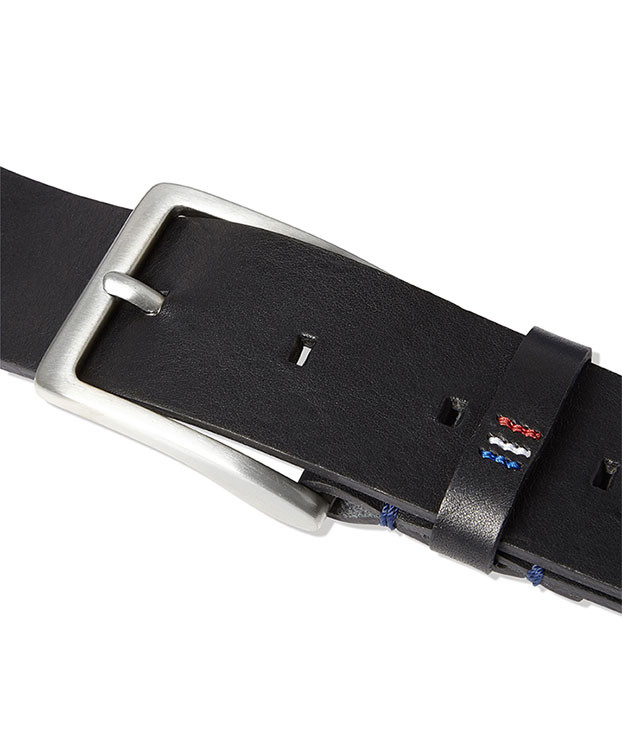 Ceinture Célian bleu marine foncé vue détail boucle - La Gentle Factory Ceinture Célian bleu marine foncé vue détail boucle - La Gentle Factory