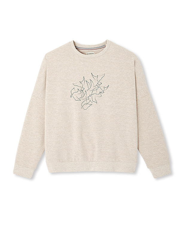 Sweat Lena "Oiseaux" beige recyclé - aplat - La Gentle Factory Sweat Lena "Oiseaux" beige recyclé - aplat - La Gentle Factory