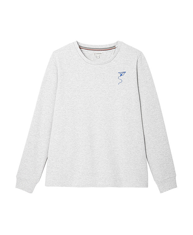 Sweat Laura "Avion" gris recyclé - aplat - La Gentle Factory Sweat Laura "Avion" gris recyclé - aplat - La Gentle Factory