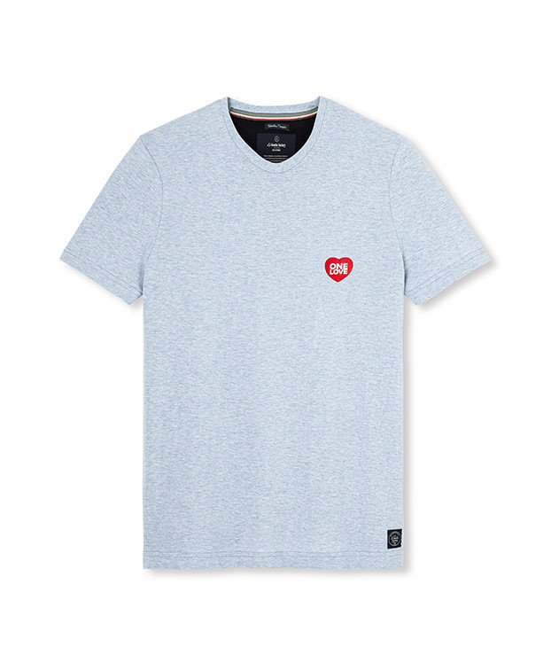 Tee-shirt Philibert "One Love" bleu - aplat - La Gentle Factory
