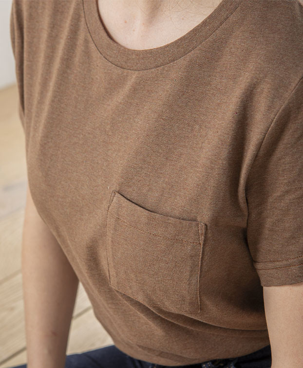 TS Pauline Camel - Vue zoom poche TS Pauline Camel - Vue zoom poche