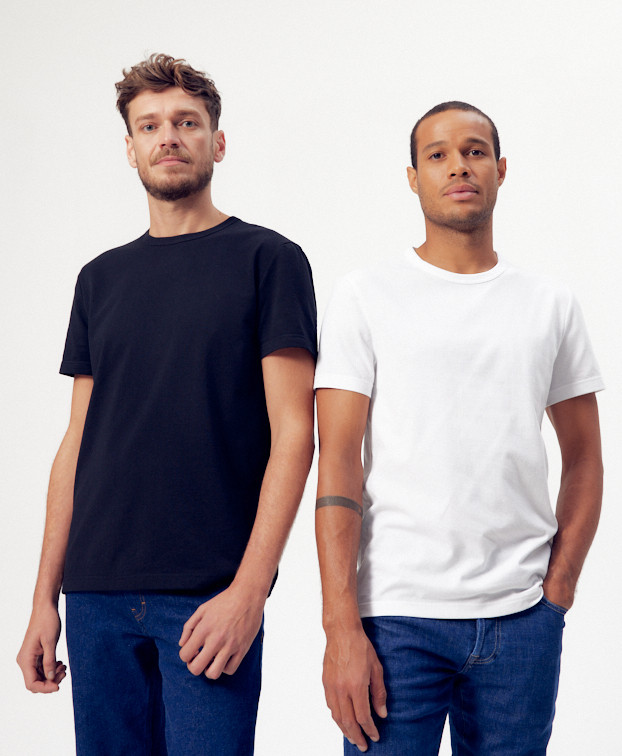 Tee-shirt Augustin - Duo noir et blanc