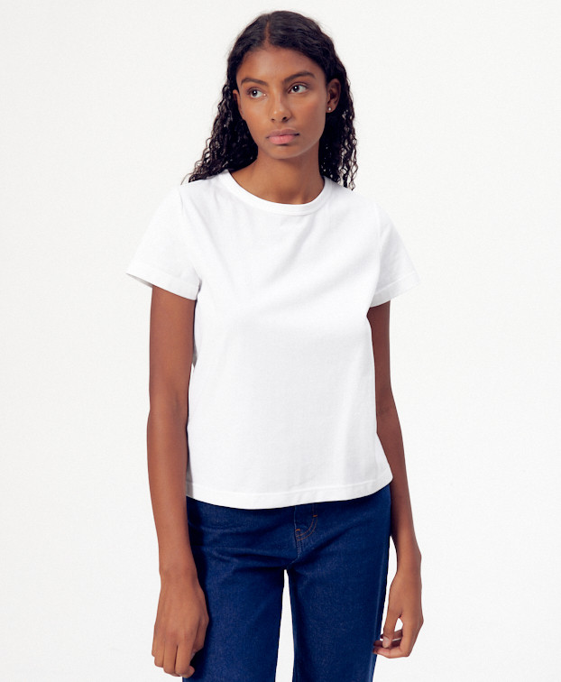 Tee-shirt Augustine blanc - Vue devant zoom Tee-shirt Augustine blanc - Vue devant zoom