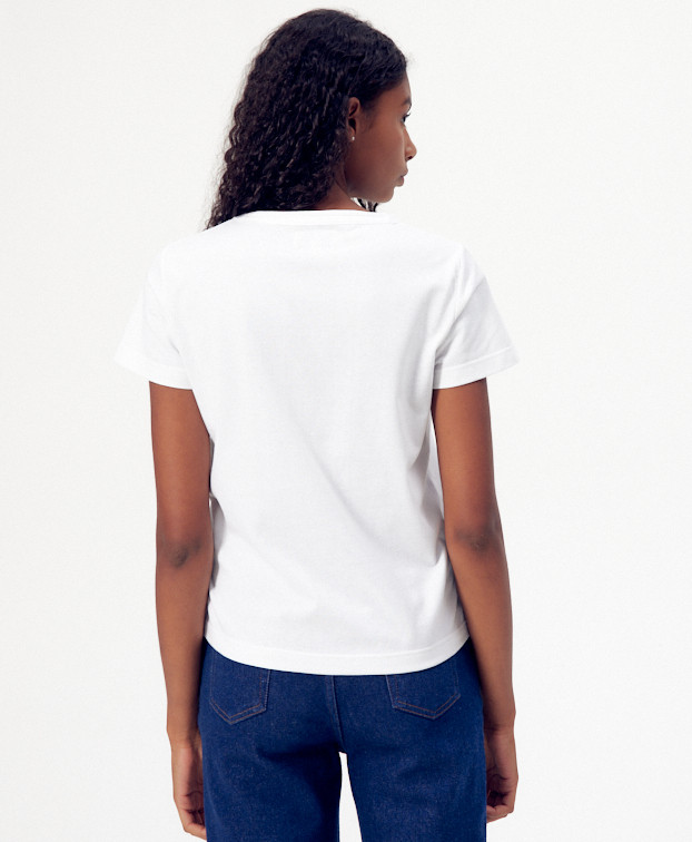 Tee-shirt Augustine blanc - Vue de dos Tee-shirt Augustine blanc - Vue de dos