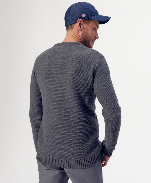 Pull pascal gris - vue dos Pull pascal gris - vue dos