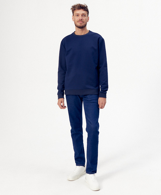 Sweat Alan bleu - Vue silhouette complète Sweat Alan bleu - Vue silhouette complète