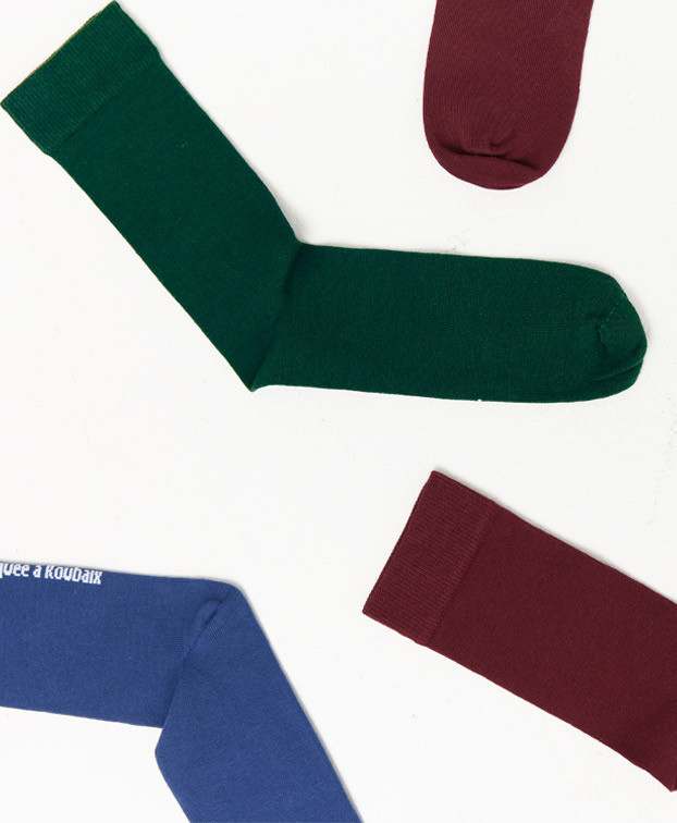 Chaussettes Cyriac vertes - Vue d'ambiance Chaussettes Cyriac vertes - Vue d'ambiance