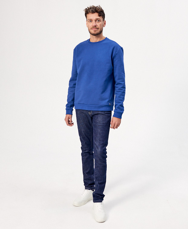Sweat Hercule bleu - Vue silhouette complète Sweat Hercule bleu - Vue silhouette complète