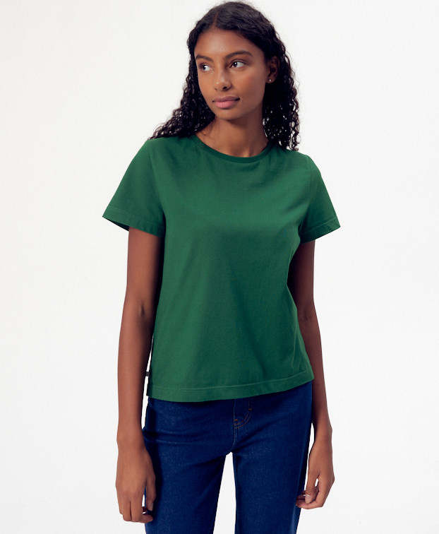 Tee-shirt Ida vert - Vue de devant Tee-shirt Ida vert - Vue de devant