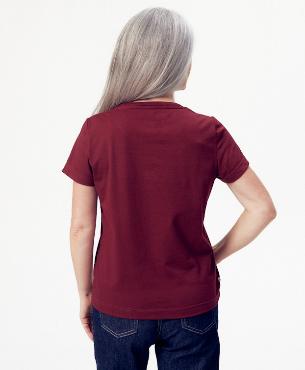 Tee-shirt Ida bordeaux - Vue de dos Tee-shirt Ida bordeaux - Vue de dos