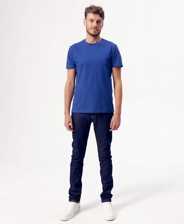 Tee-shirt Icare bleu - vue silhouette complète Tee-shirt Icare bleu - vue silhouette complète