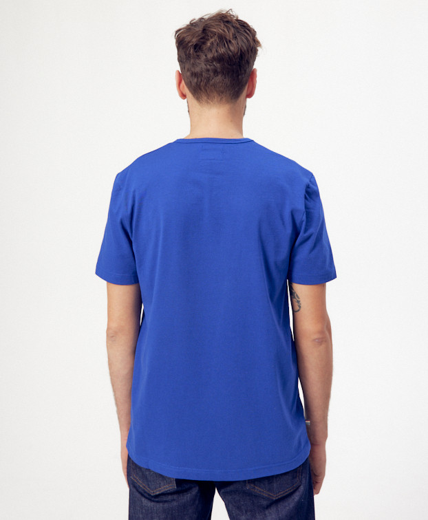 Tee-shirt Philibert bleu recyclé - Vue dos Tee-shirt Philibert bleu recyclé - Vue dos
