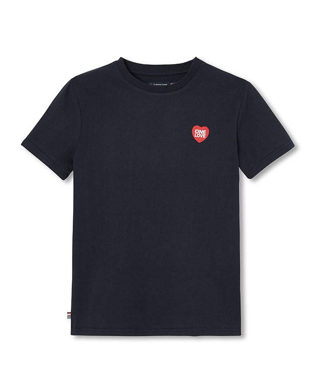 Tee-shirt Sam "One Love" bleu - vue à plat Tee-shirt Sam "One Love" bleu - vue à plat