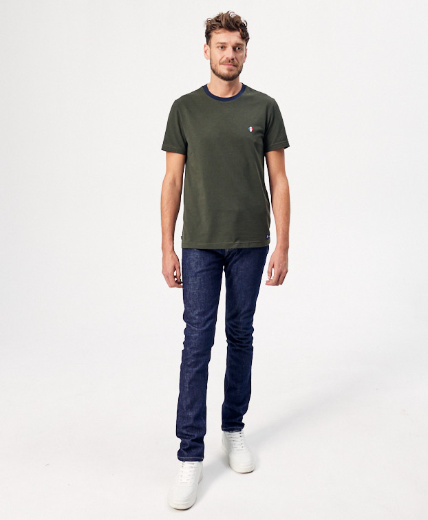Tee-shirt Tristan kaki - vue silhouette complète Tee-shirt Tristan kaki - vue silhouette complète