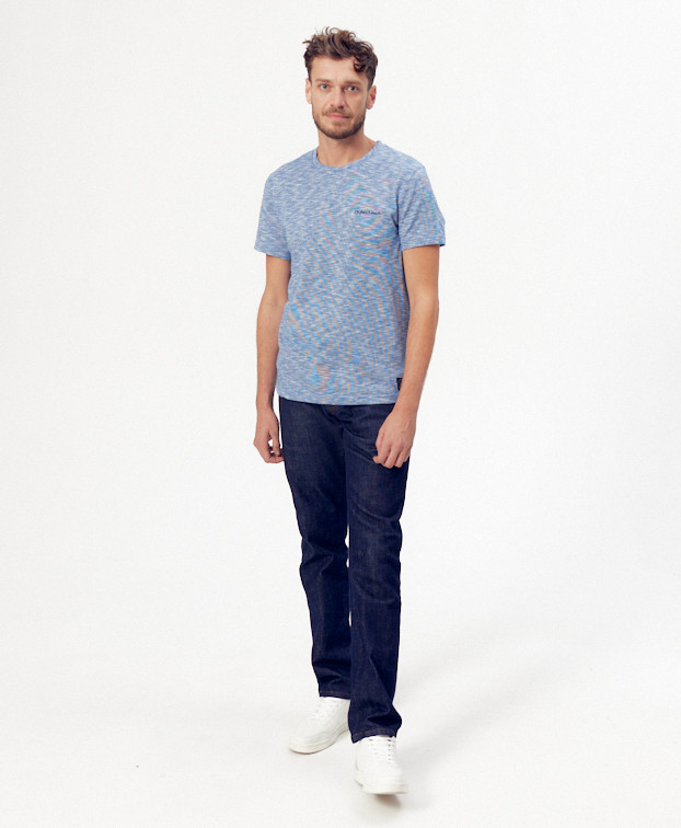 Tee-shirt Baptiste brodé "French Touch" - silhouette entière Tee-shirt Baptiste brodé "French Touch" - silhouette entière