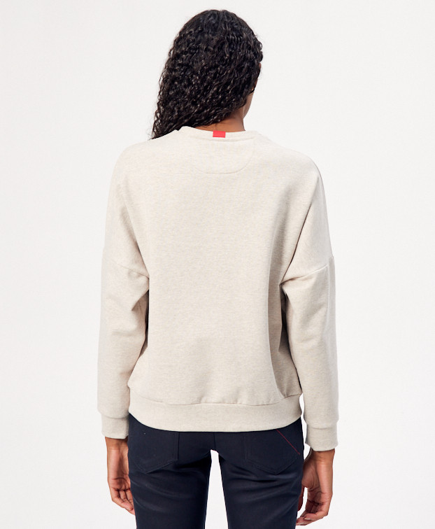 Sweat Bertie beige recyclé - La Gentle Factory - Vue dos Sweat Bertie beige recyclé - La Gentle Factory - Vue dos