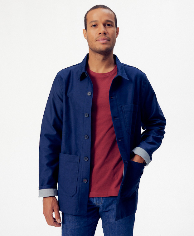 Veste de travail Valéry - La Gentle Factory - Vue devant veste ouverte Veste de travail Valéry - La Gentle Factory - Vue devant veste ouverte