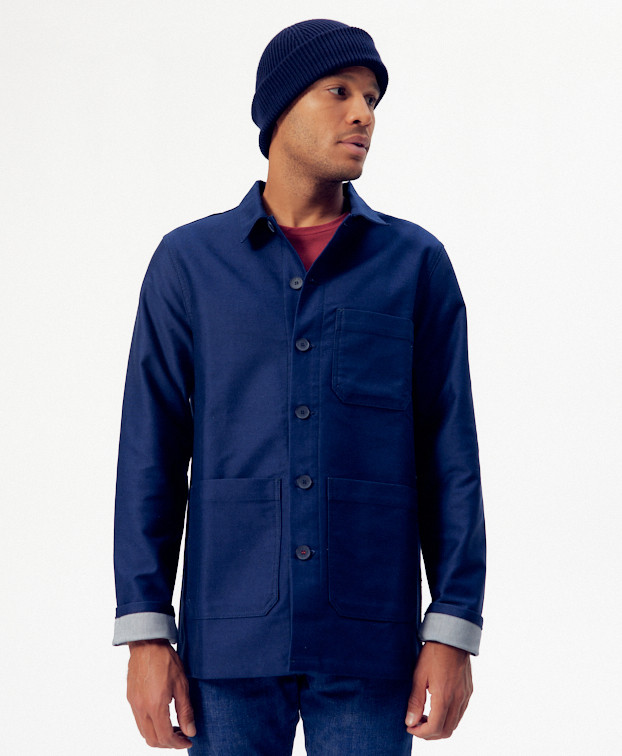 Veste de travail Valéry - La Gentle Factory - Vue devant veste fermée Veste de travail Valéry - La Gentle Factory - Vue devant veste fermée