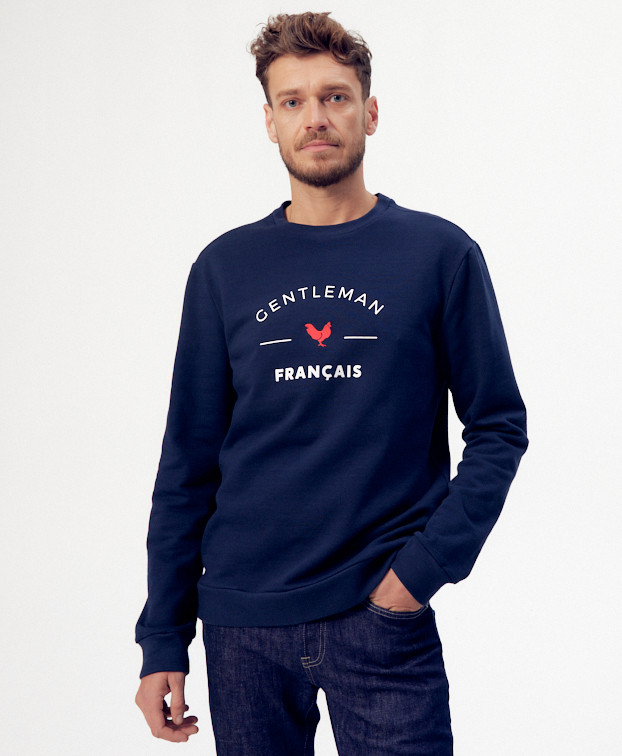 Sweat David "Gentleman" bleu - La Gentle Factory - Vue devant Sweat David "Gentleman" bleu - La Gentle Factory - Vue devant