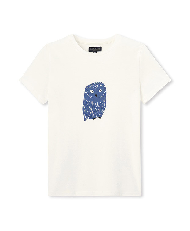 Tee-shirt Sam "Chouette" écru - La gentle Factory - A plat Tee-shirt Sam "Chouette" écru - La gentle Factory - A plat