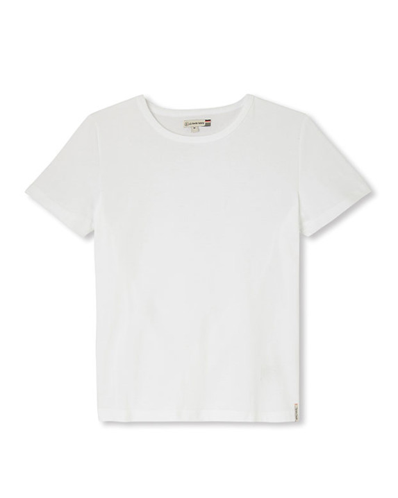 Tee-shirt Colberte blanc - La Gentle Factory - A plat