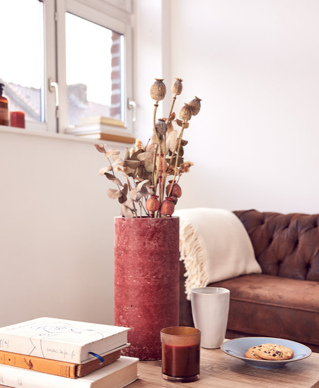 Vase Noé Maxi recyclé rouge - vue complète Vase Noé Maxi recyclé rouge - vue complète