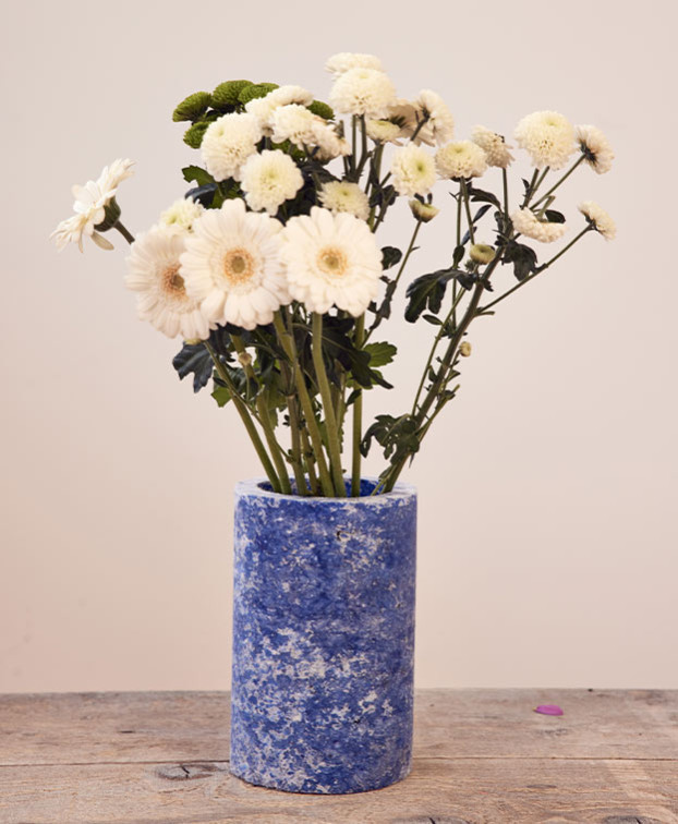 Vase Noé Médium recyclé bleu - La Gentle Factory Vase Noé Médium recyclé bleu - La Gentle Factory