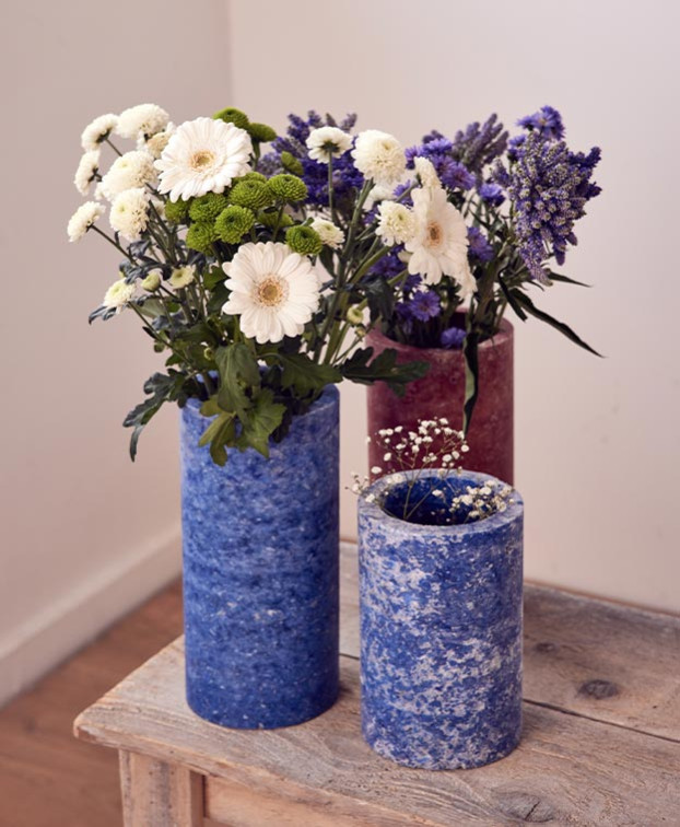 Vase Noé Médium recyclé bleu - La Gentle Factory - Vue d'ensemble