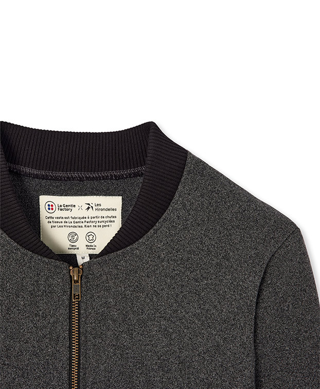Veste Vanette grise - La Gentle Factory - Zoom col Veste Vanette grise - La Gentle Factory - Zoom col
