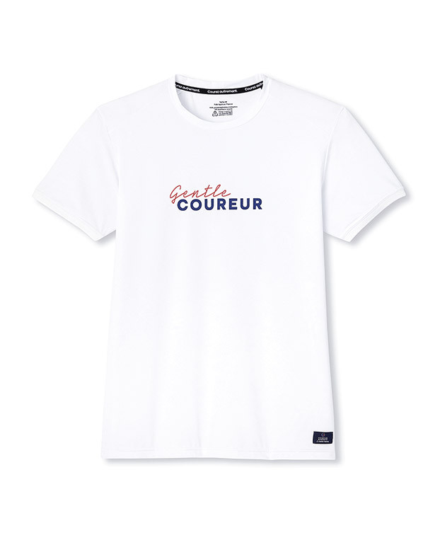 Tee-shirt running Dan blanc recyclé - La Gentle Factory - Vue à plat