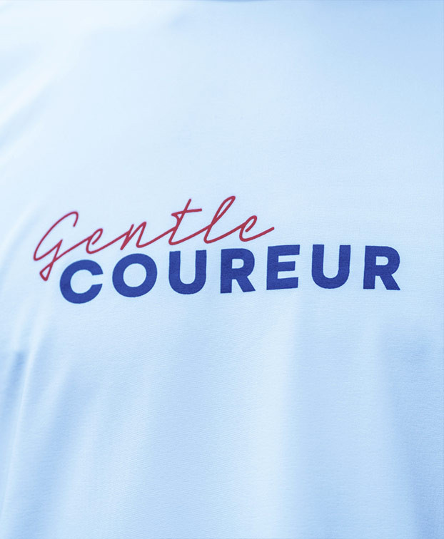 Tee-shirt running Dan blanc recyclé - La Gentle Factory - Zoom print