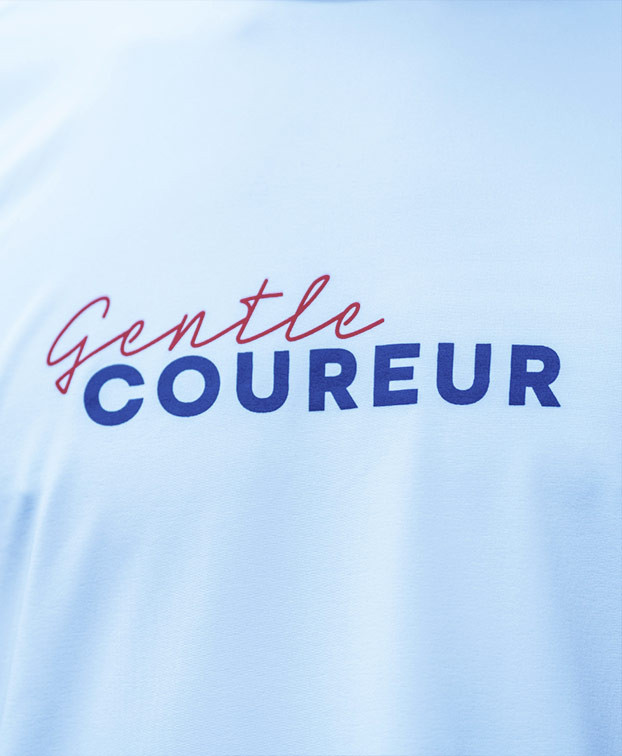 Tee-shirt running Dan blanc recyclé - La Gentle Factory - Zoom print Tee-shirt running Dan blanc recyclé - La Gentle Factory - Zoom print