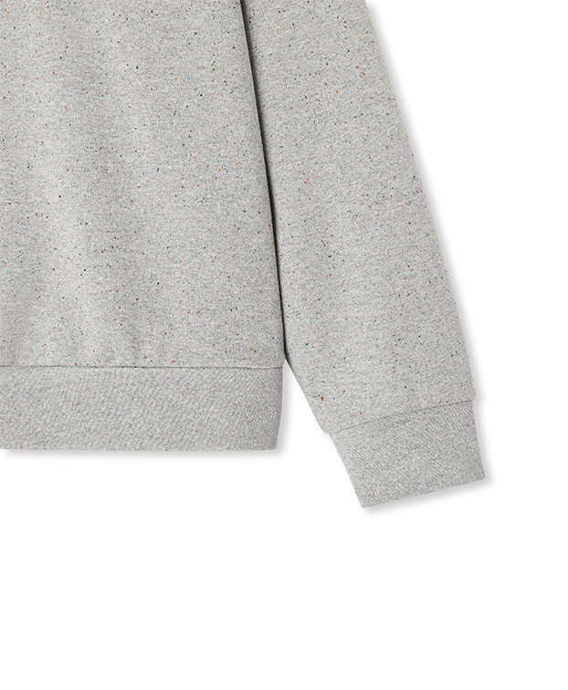 Sweat Hélène gris fantaisie recyclé - La Gentle Factory - Zoom manche Sweat Hélène gris fantaisie recyclé - La Gentle Factory - Zoom manche