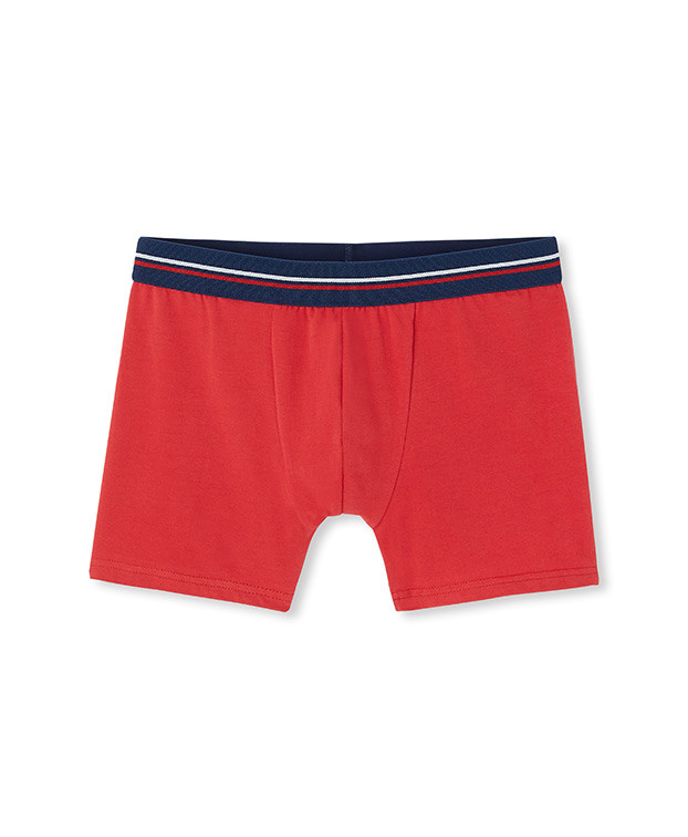 Boxer Barnabé rouge en coton bio - La Gentle Factory - Vue principale à plat Boxer Barnabé rouge en coton bio - La Gentle Factory - Vue principale à plat