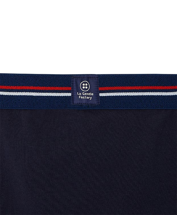 Boxer Barnabé bleu en coton bio - La Gentle Factory - Zoom élastique Boxer Barnabé bleu en coton bio - La Gentle Factory - Zoom élastique