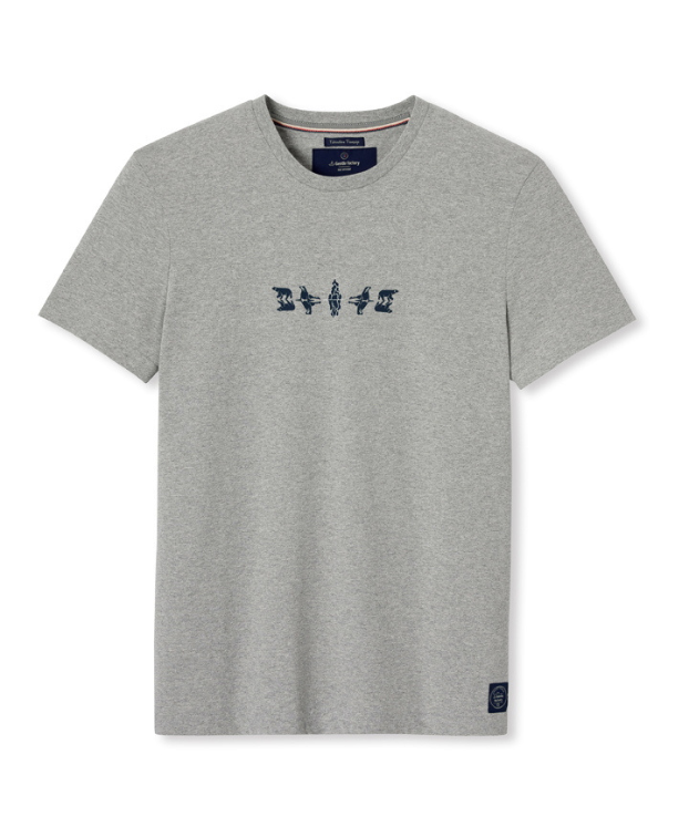 Tee-shirt Philibert "Banquise" gris recyclé - La Gentle Factory - A plat