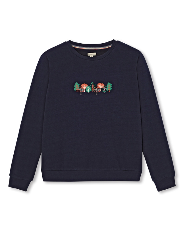 Sweat Stella bleu marine en coton bio - La Gentle Factory - A plat Sweat Stella bleu marine en coton bio - La Gentle Factory - A plat