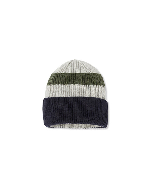Bonnet en laine gris recyclé - La Gentle Factory - Vue à plat