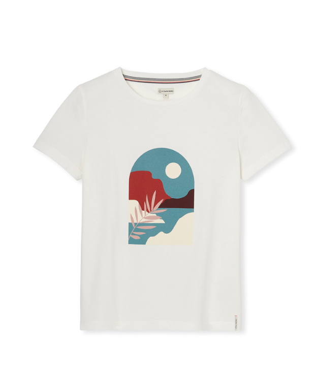 Tee-shirt Palmyre "Paysage" en coton bio - La Gentle Factory - A plat