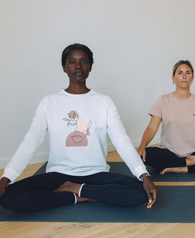 Sweat Stella "Visage" écru en coton bio - La Gentle Factory - Duo capsule Sweat Stella "Visage" écru en coton bio - La Gentle Factory - Duo capsule