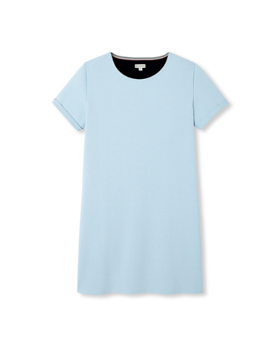 Robe Rita bleu recyclée - La Gentle Factory - A plat