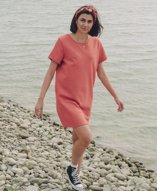 Robe Rita rouille - La Gentle Factory - Vue profil Robe Rita rouille - La Gentle Factory - Vue profil