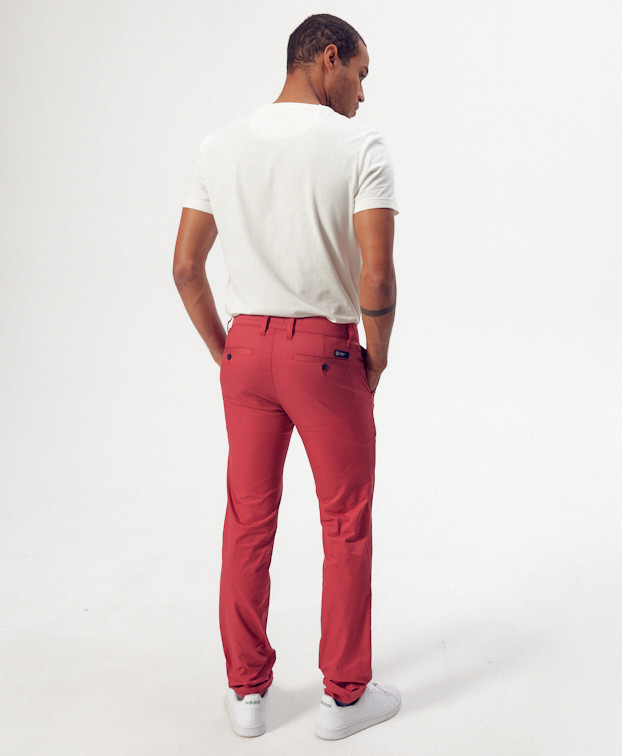 Chino Carlos léger rouge en coton bio - La Gentle Factory - Vue Principal