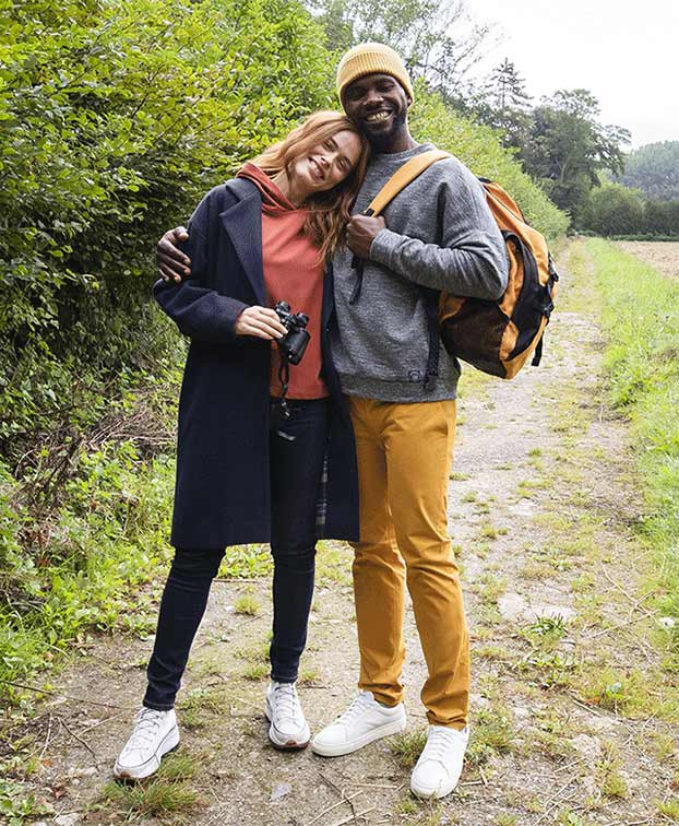 Sweat Loic gris chiné – La Gentle Factory – Vue de couple Sweat Loic gris chiné – La Gentle Factory – Vue de couple
