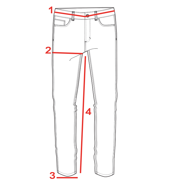 CROQUIS GUIDE TAILLES JEAN FEMME