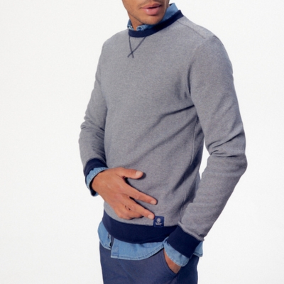 Sweat homme recyclé Paul bleu chiné