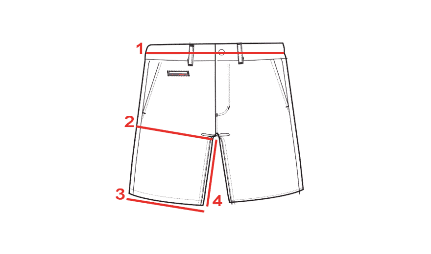 CROQUIS GUIDE TAILLES BERMUDA HOMME