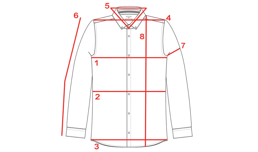 CROQUIS GUIDE TAILLES CHEMISE HOMME