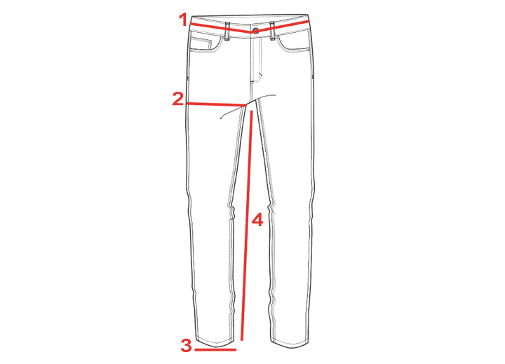 CROQUIS GUIDE TAILLES JEAN FEMME